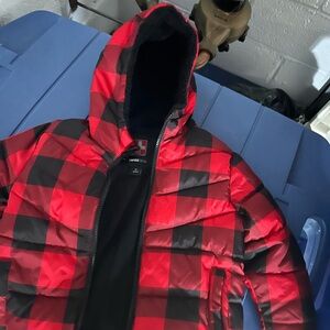 Swiss Tech Red and Black Plaid Jacket